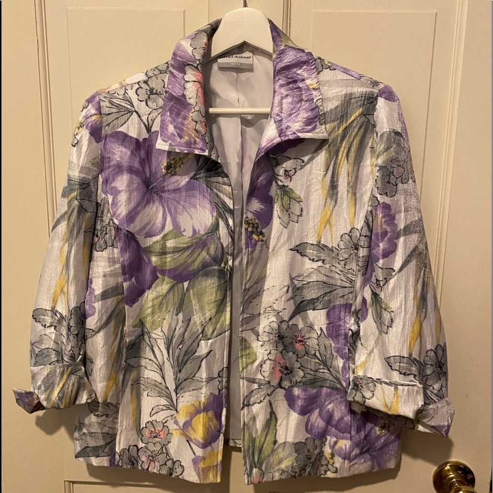 Alfred Dunner Petite Purple / Lavender Jacket SIZE 12P